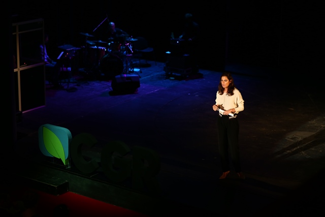 Raluca Fișer, Președinte Green Revolution și gazda conferinței, a explicat participanților care este scopul conferințelor Green Report.