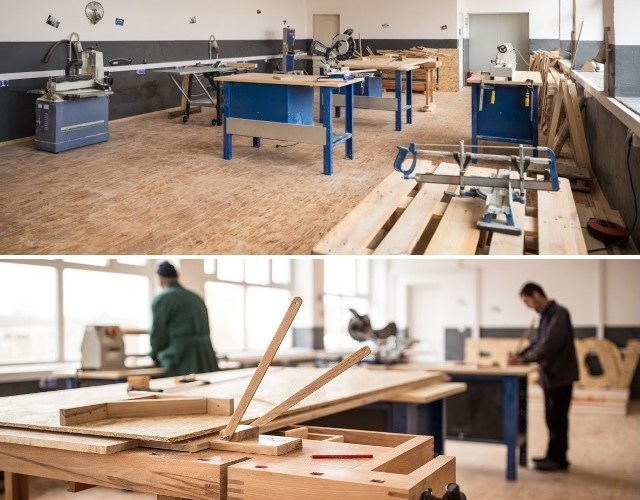 atelier de economie circulară Spațiul pus la dispoziție designerilor, atelier de economie circulară